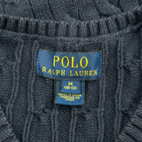 Age 10-12 Polo By Ralph Lauren Sweater Vest - Medium Navy Cotton