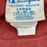 Reverse Weave Champion Sweatshirt - Large Red Cotton Blend