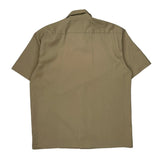 Dickies Short Sleeve Shirt - Large Khaki Cotton Blend