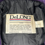 Marinette Athletics Delong College Varsity Jacket - Large Purple Wool