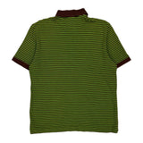 Lacoste Striped Polo Shirt - Medium Brown Cotton