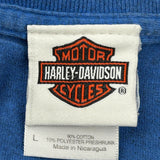 Nashville Tennessee Harley Davidson Graphic T-Shirt - Large Blue Cotton