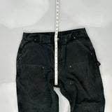 Carhartt Double Knee Carpenter Trousers - 35W 30L Black Cotton