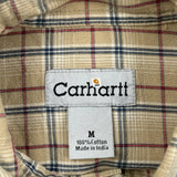 Carhartt Checked Short Sleeve Shirt - Medium Blue Cotton