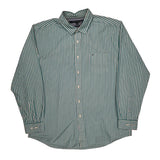 Tommy Hilfiger Striped Shirt - XL Green Cotton