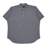 Ralph Lauren Checked Short Sleeve Shirt - 2XL Blue Cotton