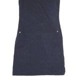 BARBOUR Womens Navy Cotton Shift Sleeveless Dress UK 8 Casual Summer Layering