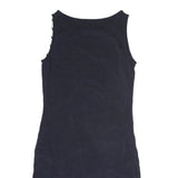 BARBOUR Womens Navy Cotton Shift Sleeveless Dress UK 8 Casual Summer Layering