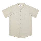 DICKIES Mens Beige Short Sleeve Work Shirt M Vatos Locos Print Punk Rock