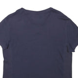 CALVIN KLEIN Womens Navy Blue V-Neck T-Shirt M Short Sleeve Classic Cotton Blend
