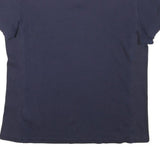 CALVIN KLEIN Womens Navy Blue V-Neck T-Shirt M Short Sleeve Classic Cotton Blend
