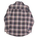 LINCOLN OUTFITTERS Mens Blue Brown Check Shirt M Casual Cotton Blend Flannel