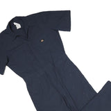 DICKIES Mens Navy Blue Polyester Blend Dungarees Regular Fit Plain M W34 L25