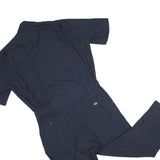 DICKIES Mens Navy Blue Polyester Blend Dungarees Regular Fit Plain M W34 L25