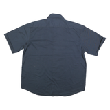 DICKIES Mens Navy Blue Work Shirt 2XL Cotton Blend Short Sleeve Button
