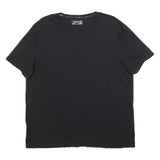 CALVIN KLEIN Mens Black T-Shirt XL Short Sleeve Crew Neck Plain Cotton Blend