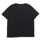 CALVIN KLEIN Mens Black T-Shirt XL Short Sleeve Crew Neck Plain Cotton Blend