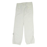 DIESEL Mens Regular White Cotton Blend Trousers W32 L30 Zip Closure