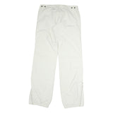 DIESEL Mens Regular White Cotton Blend Trousers W32 L30 Zip Closure