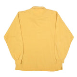 NIKE Mens Yellow 1/4 Zip Sweatshirt M Cotton Blend Pullover Casual Sportswear