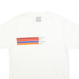 NIKE Mens White Graphic T-Shirt S Short Sleeve Crew Neck Inspirational