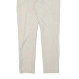 MICHAEL KORS Womens Slim White Cotton Blend Trousers W28 L28 Zip Casual