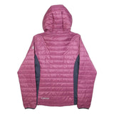 JACK WOLFSKIN Womens Pink & Grey Outdoor Jacket S Polyester Blend Quilted Hooded