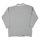 Mens Grey & Cream Patterned Wool Blend Jumper Crew Neck Basic Knit L Teddy Bear