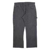 DICKIES Mens Cotton Blend Black Regular Straight Trousers W36 L30 Workwear