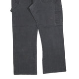 DICKIES Mens Cotton Blend Black Regular Straight Trousers W36 L30 Workwear