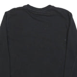 FILA Womens Black Sweatshirt S Crew Neck Cotton Blend Pullover Colourful Logo