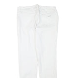 SEVEN7 Womens White Slim Slim Straight Denim Light W32 L30 Cotton Blend Zip