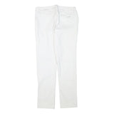 SEVEN7 Womens White Slim Slim Straight Denim Light W32 L30 Cotton Blend Zip