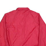 ATHLETIC WORKS Mens Red Nylon Button Jacket L Casual Lightweight Outdoor