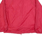 ATHLETIC WORKS Mens Red Nylon Button Jacket L Casual Lightweight Outdoor