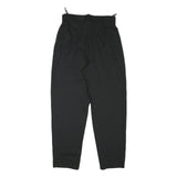 YESICA Womens Black Cotton Blend Relaxed Tapered Trousers W30 L30 Classic Style