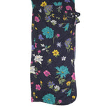 HLIX TAYLOR Womens Navy Blue Floral Midi Dress Cotton Blend Sleeveless Wrap UK