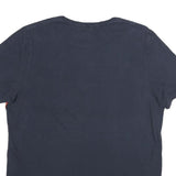 NAUTICA Mens Blue & Red Cotton Graphic T-Shirt L Short Sleeve Crew Neck