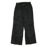 Womens Black Regular Fit Wide-Leg Denim Jeans W30 L30 Casual Zip Closure