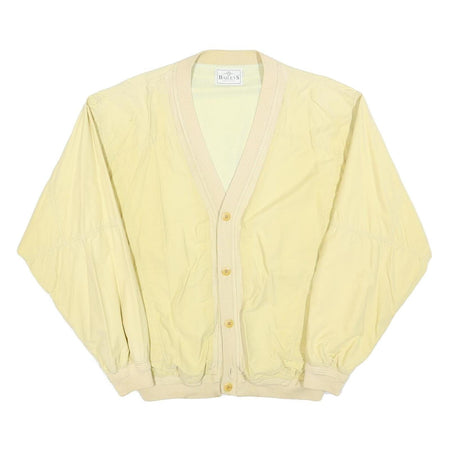 BAILEYS Mens Yellow Lightweight Button Jacket L Polyester Blend Casual Retro