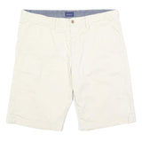 GANT Mens Shorts White Casual Cotton Blend M W34 Summer Wear