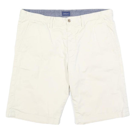 GANT Mens Shorts White Casual Cotton Blend M W34 Summer Wear