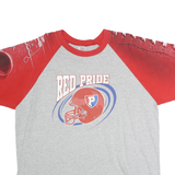 EVERYDAY LIFE Mens Grey & Red Red Pride Graphic T-Shirt XL Short Sleeve Crew