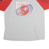 EVERYDAY LIFE Mens Grey & Red Red Pride Graphic T-Shirt XL Short Sleeve Crew