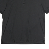 CALVIN KLEIN Mens Black Fine Stripe Short Sleeve Polo Shirt XL Cotton