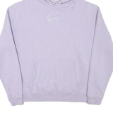 KARL KANI Mens Lilac Pullover Hoodie L Cotton Blend Casual Sweatshirt