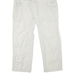 BIAGGINI Mens Cotton Blend White Regular Fit Cargo Trousers W33 L31 Casual Zip