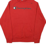 CHAMPION Mens Red Hoodie M Cotton Blend Pullover Drawstring Hood Casual