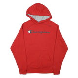 CHAMPION Mens Red Hoodie M Cotton Blend Pullover Drawstring Hood Casual