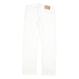 DONDUP Womens White Regular Fit Straight Denim Jeans Cotton Blend Zip W32 L30